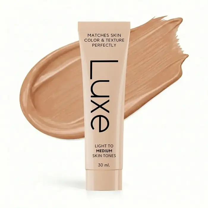 Fond de Teint Liquide Changeant de Couleur 30ml Marque Luxe Research – Couvrance Parfaite 12h, S'ada