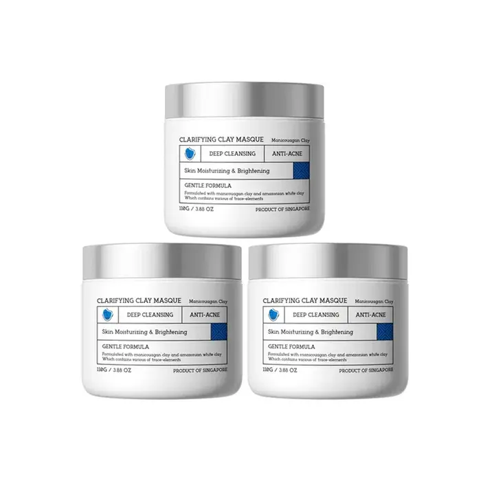 110g × 3 Masque d'argile clarifiant NING – Nettoyant en profondeur à triple action avec acides aminé