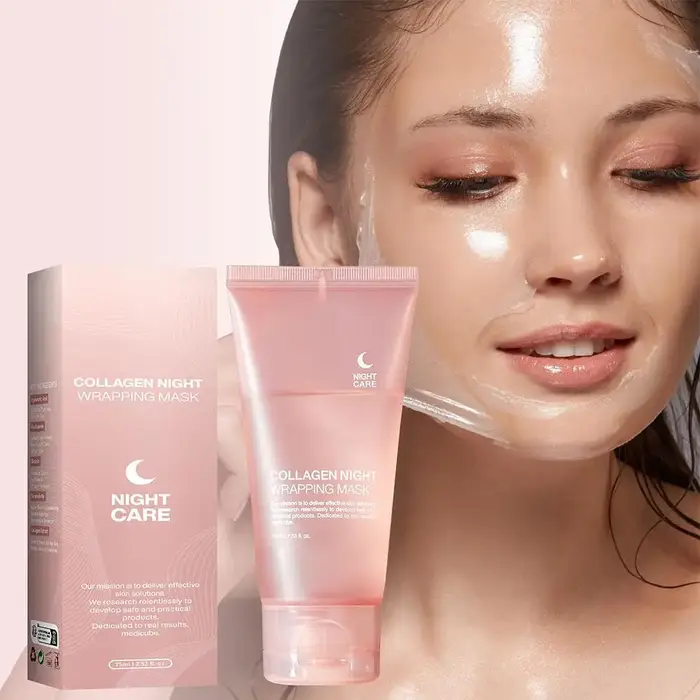 Masque facial de nuit au collagène hydrolysé