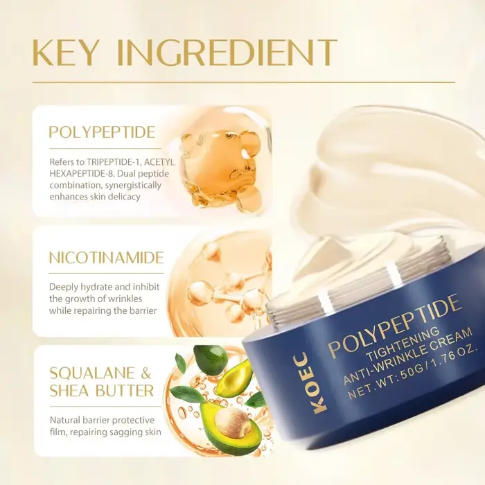 Crème raffermissante peptidique pour le visage