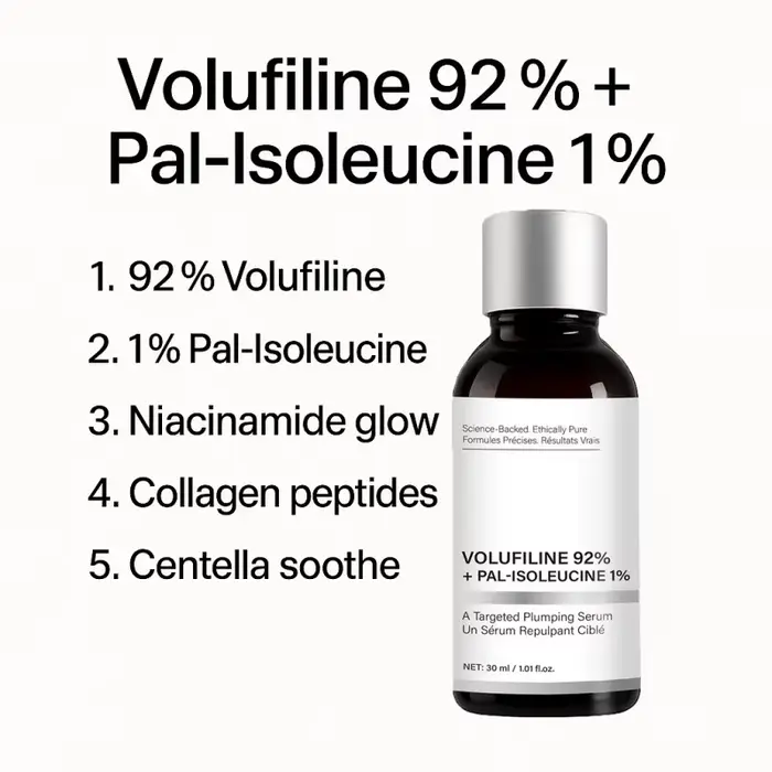 3Pcs Volufiline 92% + Pal-Lsoleucine 1% Niaciamide Essence pour le visage, soin hydratant, éclaircis
