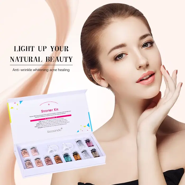 Corée BB crème lueur débutant Kit de démarrage Niacinamide/Peptide visage soin de la peau sérum Essence