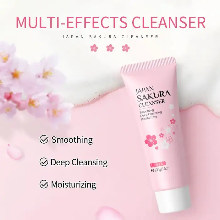 LAIKOU Japon Sakura Nettoyant pour le visage Contrôle de l'huile
