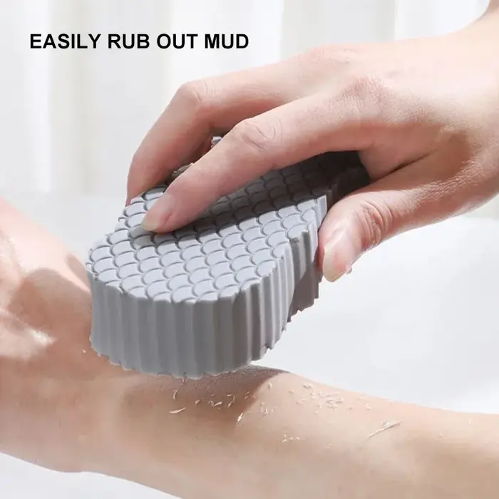 Éponge de bain douce, brosse exfoliante pour peaux mortes