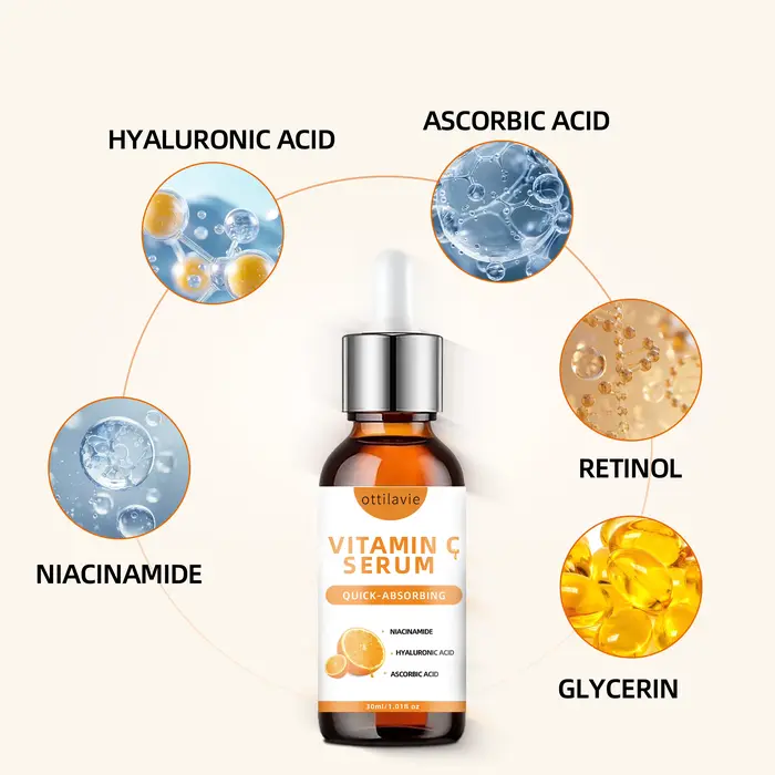 Sérum à la vitamine C à l'acide hyaluronique – Absorption rapide