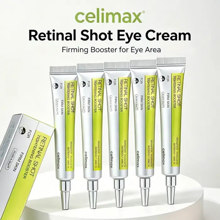 Crème Visage et Contour des Yeux Anti-rides et Éclaircissante Celimax Corée à la Vitamine A – Produits de Soin Beauté Haut de Gamme