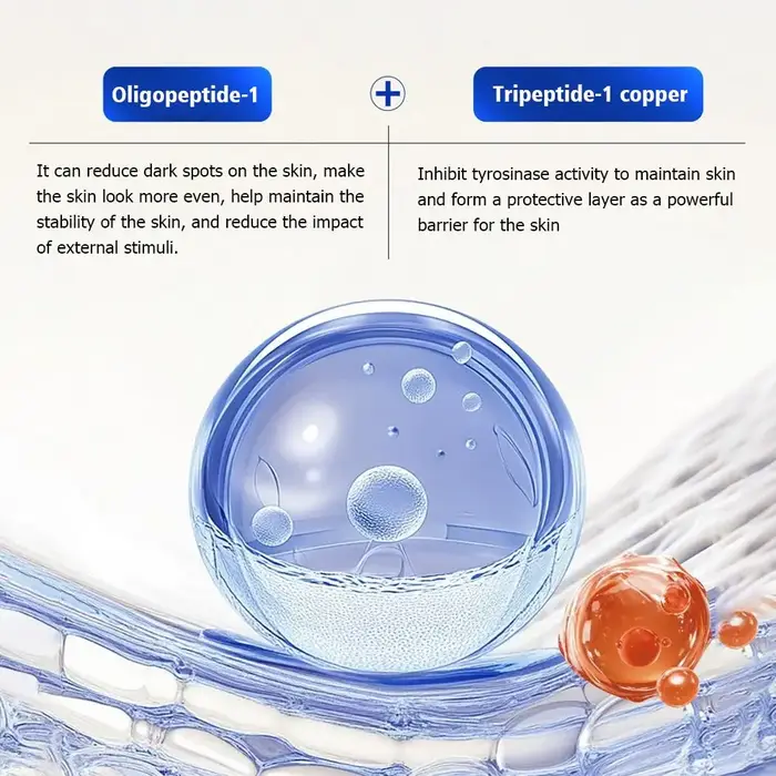 Sérum Visage Anti-Âge Hydratant 100ml à l'Oligopeptide et au Cuivre Bleu : Apaise