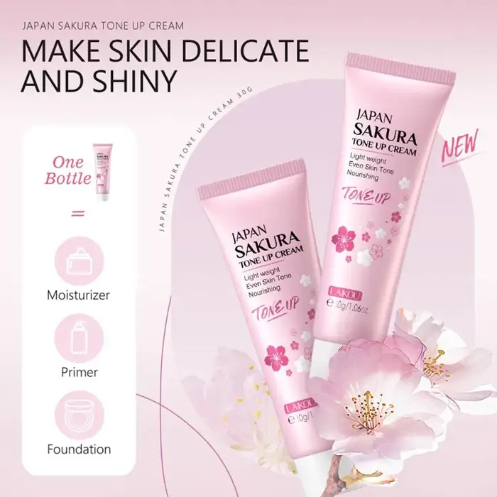 6 pièces/ensemble Sakura ensembles de soins de la peau crème pour le visage sérum Toner nettoyant