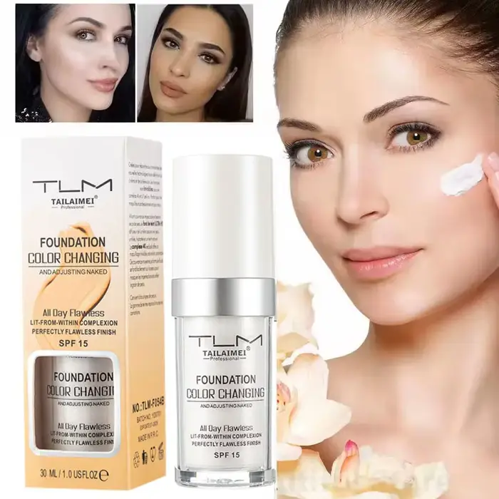 1/2 pièces 30ml teinté hydratant léger fond de teint transparent SPF