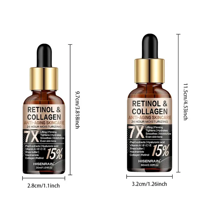 Sérum pour le visage au rétinol et au collagène HISENRAIN - Hydratant intense anti-âge