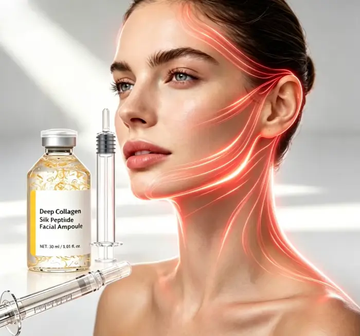 Ampoule de lifting intensif au peptide de soie | Sérum anti-âge pour le visage avec collagène et complexe de 30 peptides