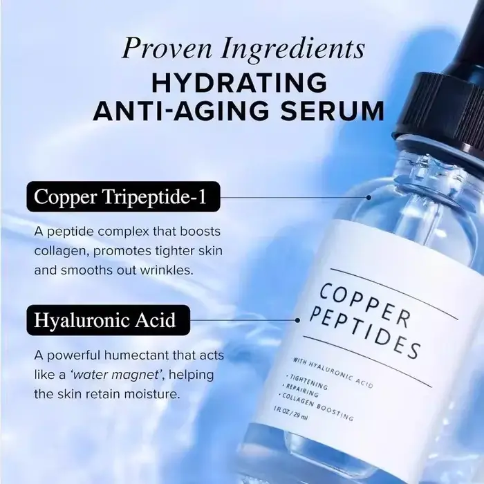 Sérum hydratant anti-âge aux peptides de cuivre