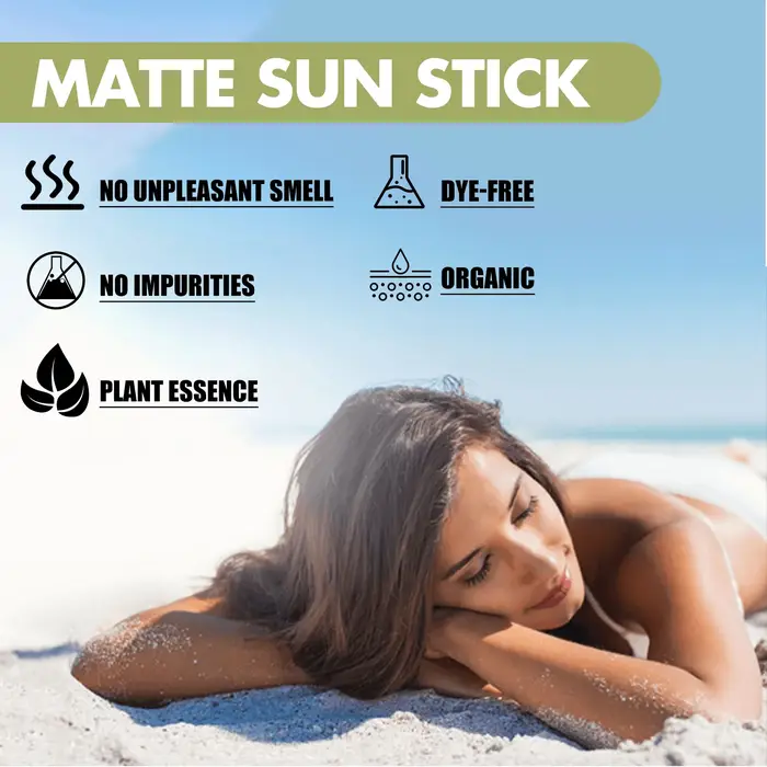 Bâton solaire mat Protection UV et crème hydratante éclaircissante pour le visage Non grasse SPF 50 +