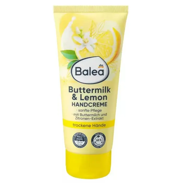 Balea Buttermilk crème de soin des mains au citron pour les mains très sèches réduire la sécheresse 