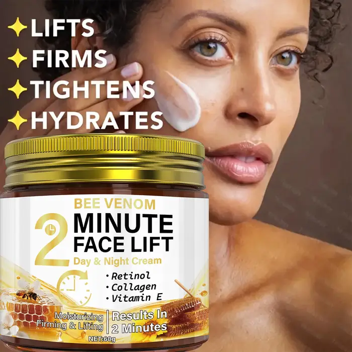 Crème de jour et de nuit anti-âge au venin d'abeille avec rétinol et collagène - Traitement hydratant et raffermissant intensif