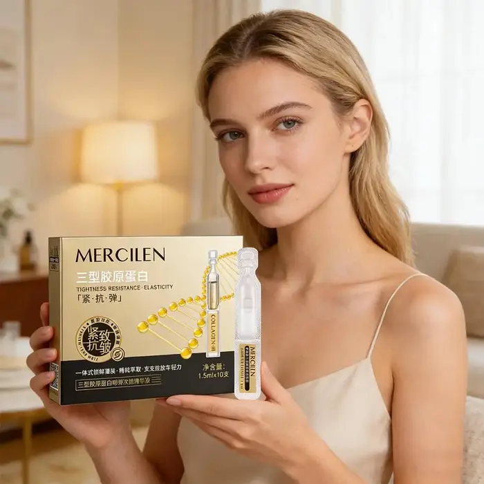 1BOX Mercilen Collagène Anti-rides Essence Raffermissante Hydratante Sérum Visage Hydratant