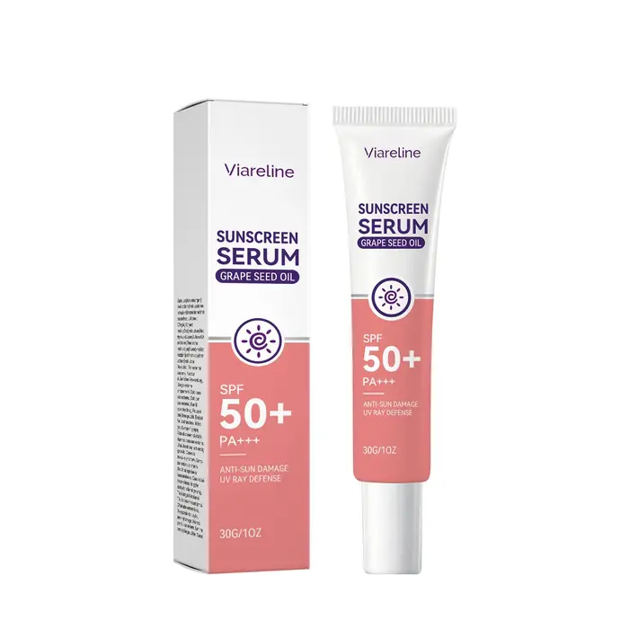 Sérum solaire SPF 50 à l'huile de pépins de raisin PA+++ Protection UV visage Anti-dommages solaires