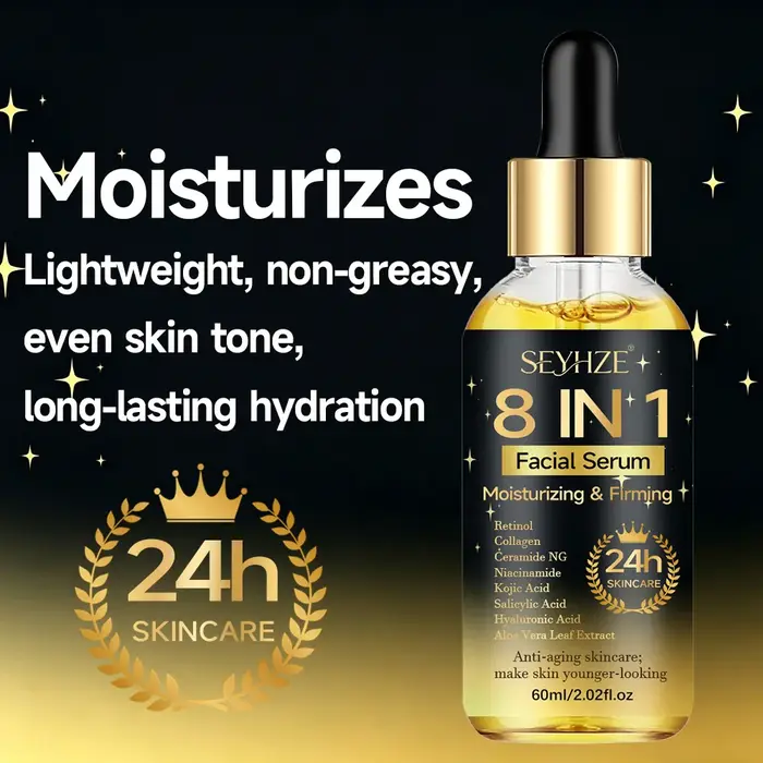 SEYHZE Coffret d'Essences Hydratantes 8-en-1 (3 pièces) Soin de la Peau - Niacinamide