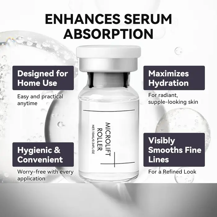 Système de micro-infusion beauté (1 applicateur + 2 sérums) - Kit lissant pour la peau à base de peptides hydratants et