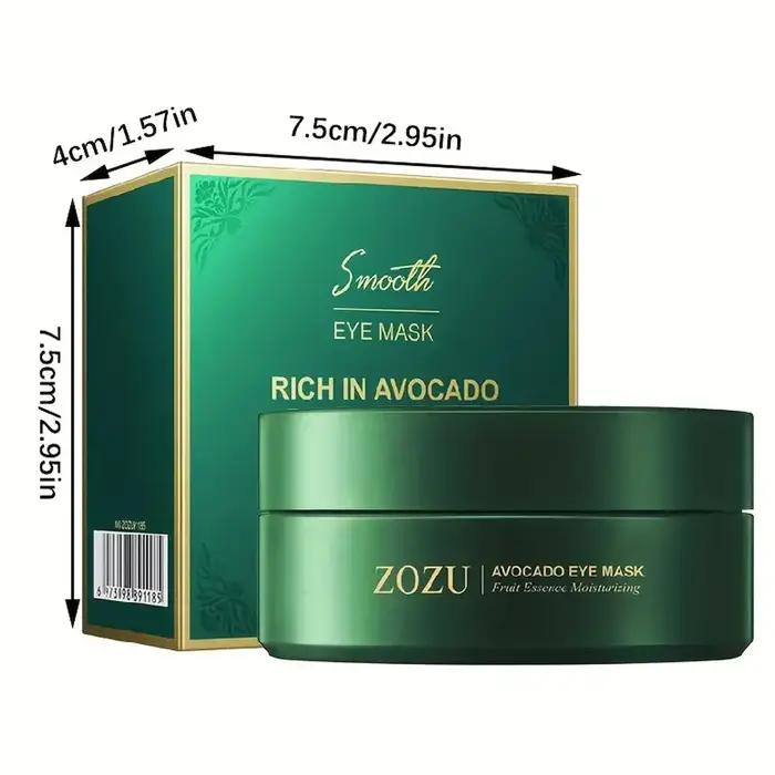 Masque pour les yeux au collagène doré d'avocat, Anti-cernes, sacs pour les yeux, patchs hydratants