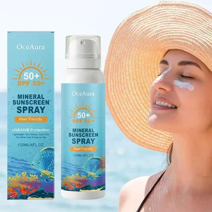 Spray solaire minéral premium SPF50+ respectueux des récifs 120ml