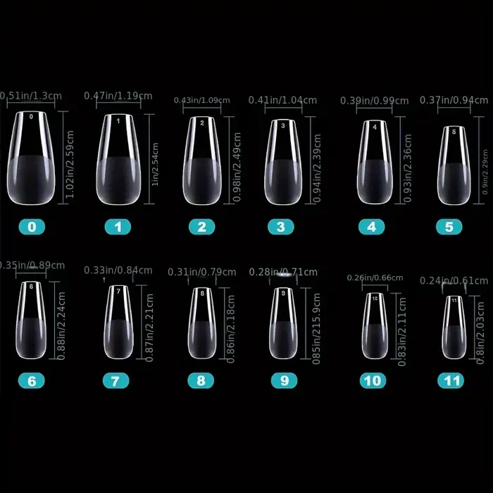 600 pièces couverture complète presse sur les pointes des ongles Stiletto amande carré cercueil fran