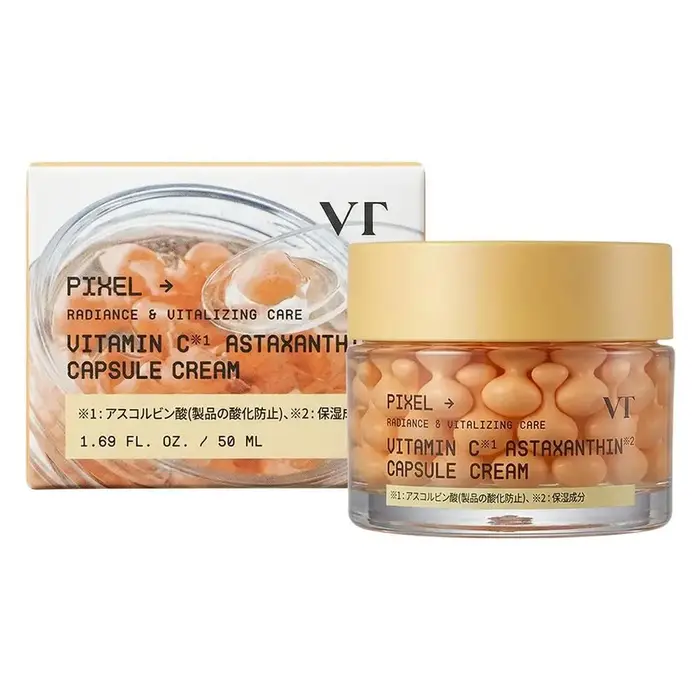 Crème en capsules VT Pichel Vitamine C Astaxanthine Éclat & Soin Revitalisant Améliore l'Élasticité de la Peau