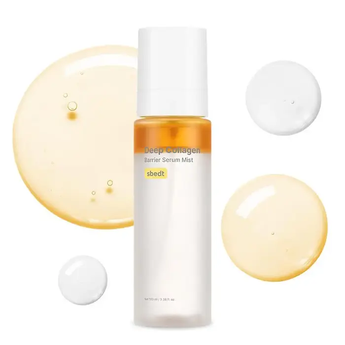 Sérum Brume Barrière de Collagène Profond Sbedt PDRN Ampoule Éclat Rose Vitamine Boostante Hydrate Nourrit Raffermit Illumine Adoucit la Peau