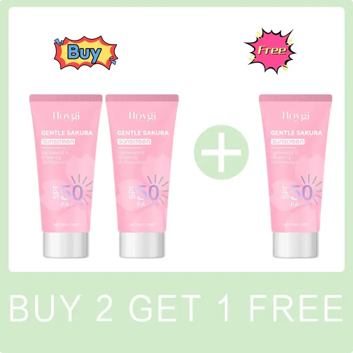 Crème solaire fleur de cerisier Spf 50 + longue durée Anti UV Anti-âge