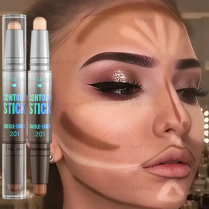 1pc Stick de contour double embout