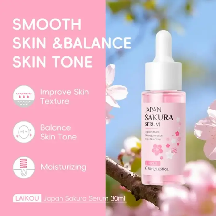 LAIKOU Essence fluide pour le visage à la fleur de cerisier