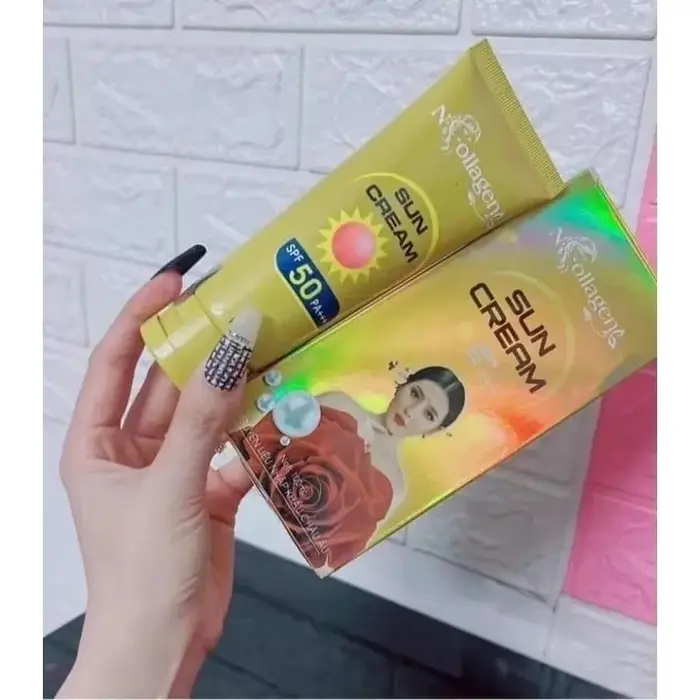 Crème solaire au collagène en flacon de 100 ml, hydratante, protectrice solaire, apaisante, éclaircissante pour le teint