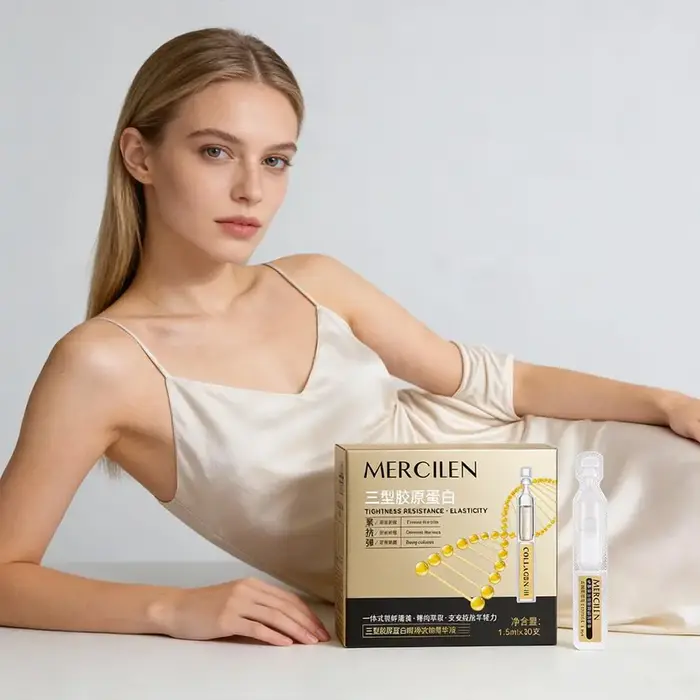1BOX Mercilen Collagène Anti-rides Essence Raffermissante Hydratante Sérum Visage Hydratant