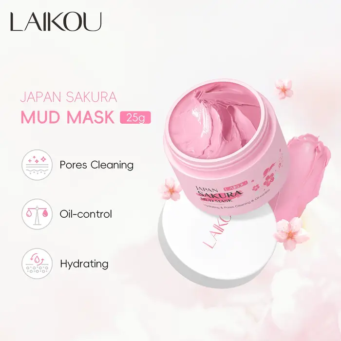 Masque Sakura pour le nettoyage du visage Maseczka dissolvant de tête noire Mascara soins de la peau
