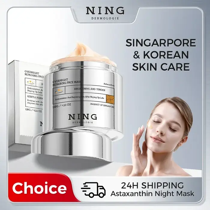 Masque de réparation de nuit NING 120G – Astaxanthine et antioxydants biologiques pour le renouvellement de la peau