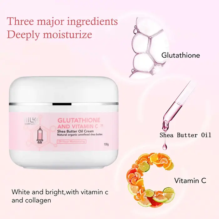 AILKE Crème au beurre de karité au glutathion et à la vitamine C