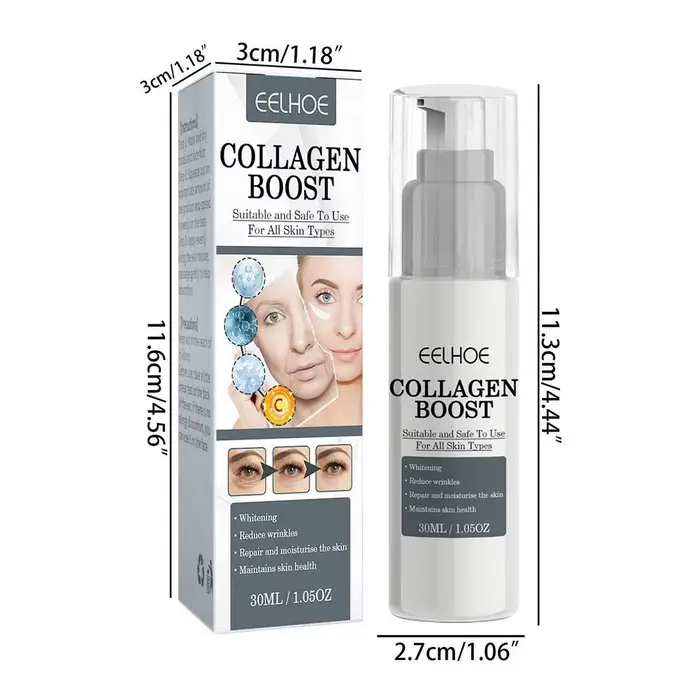1/2/3 pièces 30ml collagène Boost raffermissant Essence crème estompe les ridules visage éclaircissant sérum