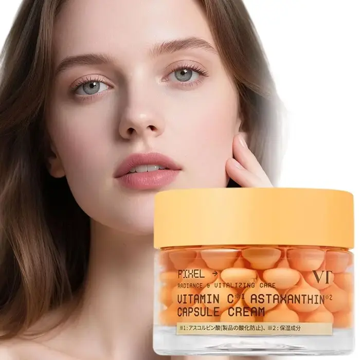 Crème Visage Hydratante et Éclaircissante à la Vitamine C et à l'Astaxanthine VT – Améliore les Peaux Ternes