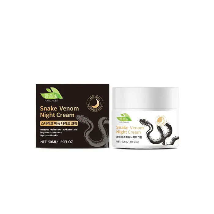 Crème de nuit au venin de serpent : soin du visage quotidien pour une nutrition en profondeur