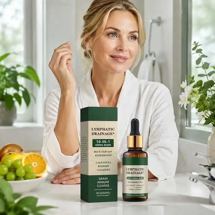 Teinture à base de plantes pour drainage lymphatique 10 en 1