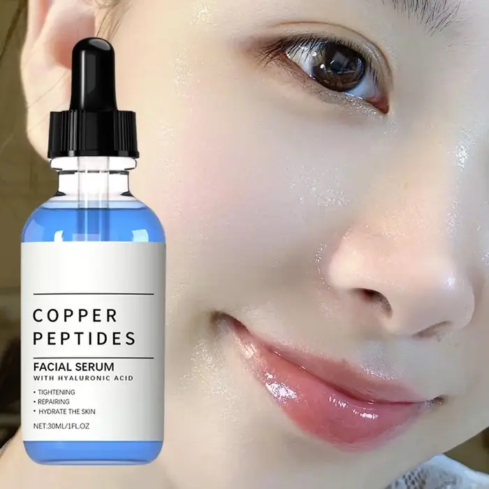 Sérum au cuivre et aux peptides 30 ml pour le visage avec acide hyaluronique