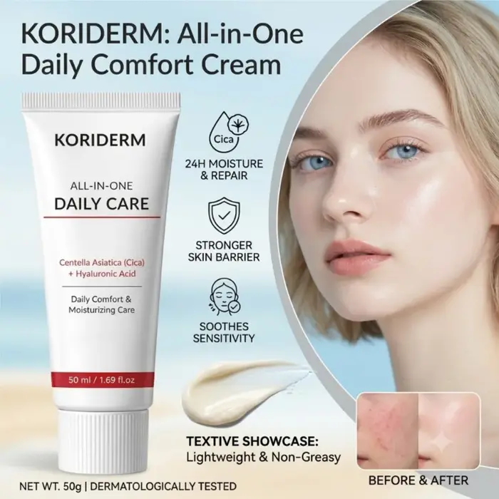Crème hydratante pour le visage à la Centella Asiatica (Cica)