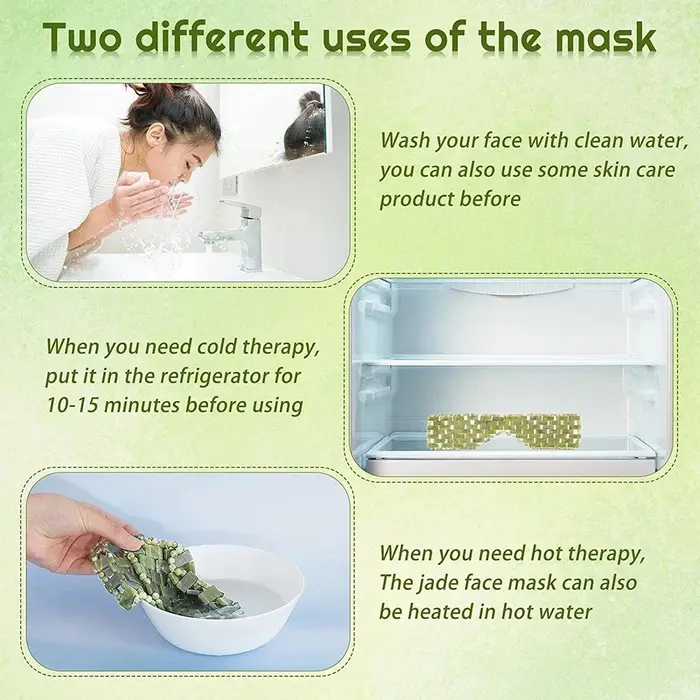 Masque pour les yeux en Jade rafraîchissant masseur