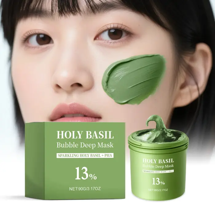 Masque Facial Purifiant au Basilic Sacré