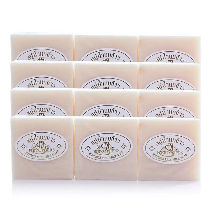 10 pièces savon au lait de riz thaïlandais 65g