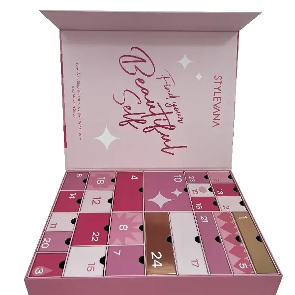 personnalisé. personnalisé. Boîte de calendrier de l'Avent personnalisée Boîte à bijoux de calendrie
