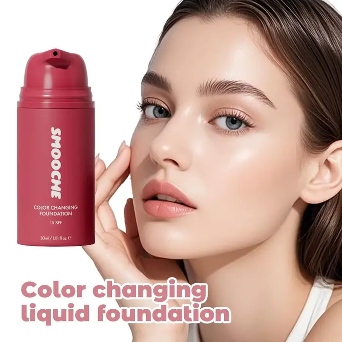 Fond de teint liquide changeant de couleur SMOOCHE avec glycérine et vitamine E