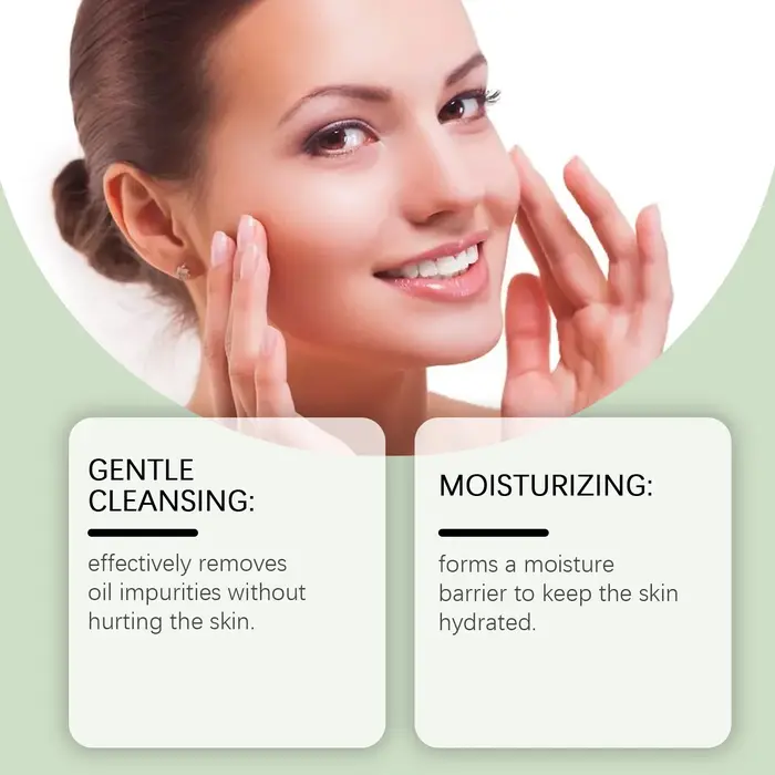 Hoygi Gel nettoyant pour le visage à l'acide hyaluronique nettoyage en profondeur des pores hydratant démaquillant sans séchage pour peaux sensibles 100 ml