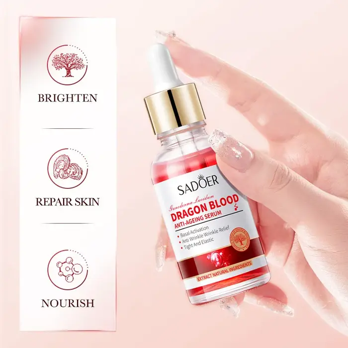 SADOER Ganoderma lucidum sang de Dragon sérum pour le visage Lotion hydratante Anti-rides contrôle d