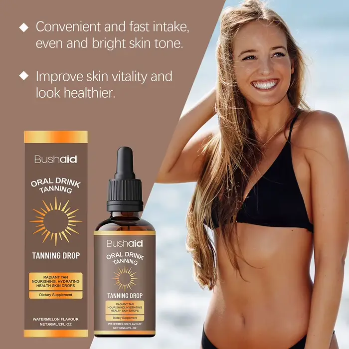 Gouttes autobronzantes hydratantes 60 ml pour le corps – Bronzant sans soleil pour adultes
